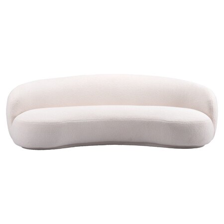 Homeroots 93" Cream Fabric Sofa 574004