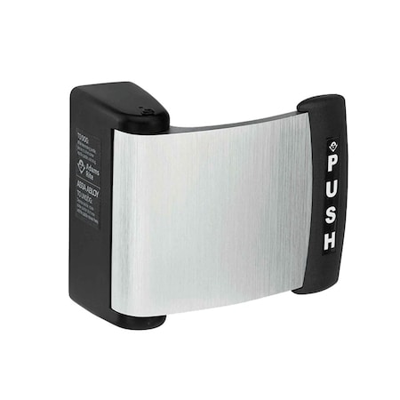 Adams Rite Curved Deadlatch Paddle, for 1-13/16in to 2in Thick Doors, Satin Aluminum Clear Anodized Finish, Pu 4591-04-01-628