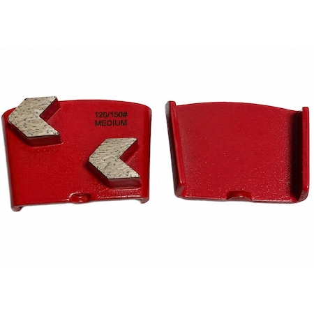 Vantage Product Diamond Grinding Disc for EZ Change Grinders, 2 Arrow Segment, 120 Grit, Medium Bond M-EZ-2A120-M
