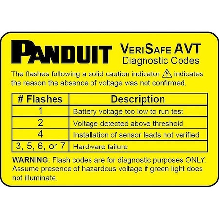 Panduit VeriSafe VS-AVT-DL Accessory Label, PK5 VS-AVT-DL
