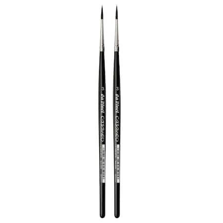Da Vinci CASANEO Brush, Extra Soft Synthetic, Watercolor & Acrylic, Round, Series 5598, Size 3, 2PK VA-5598_3