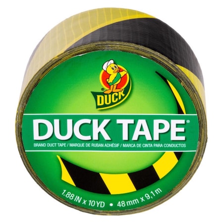 Duck Brand Duck 1.88 in. W X 10 yd L Black/Yellow Duct Tape 243054