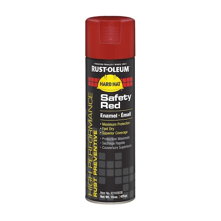 Rust-Oleum High Performance V2100 System Rust Preventive Enamel Spray Paint, Flat Safety Red, 15 oz, 6PK V2163838