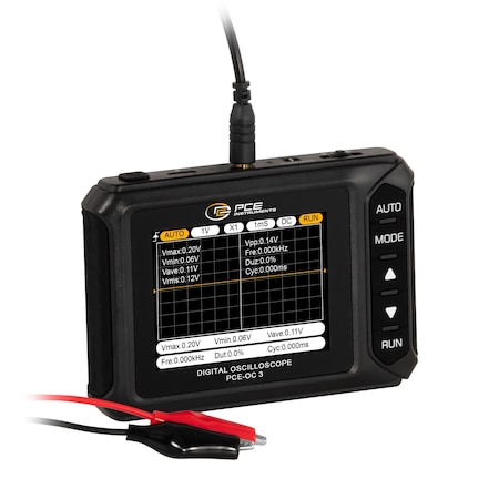 Pce Instruments Digital oscilloscope, 200 kHz bandwidth with 2.5 MS/s sampling and 400V multimeter ranges PCE-OC 3