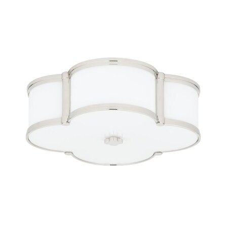 Hudson Valley Lighting Chandler 3 Light Flush Mount 16.75 In. Polished Nickel 1216-PN