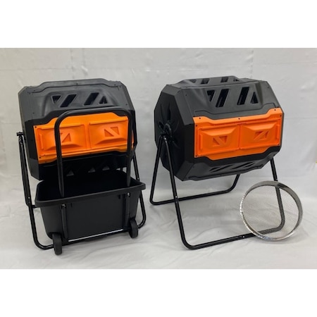Recinto 2-Genesis 42 Gallon Composters w/ 1-Cart & 1-Sifter RE3199802