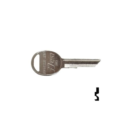 Ilco Unican Jeep Key Blank 320561 RA3, 10PK S1970AM