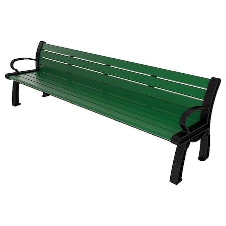 Ultrasite Heritage Outdoor Bench, 96 in L, Green PB 8GREBFHER
