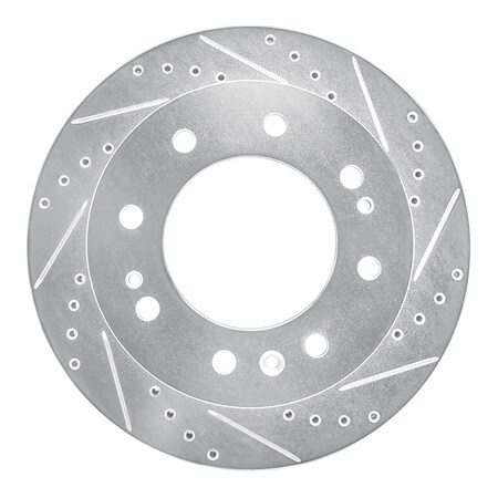 Dynamic Friction Co DFC Brake Rotor - Drilled and Slotted - Silver 631-48059R