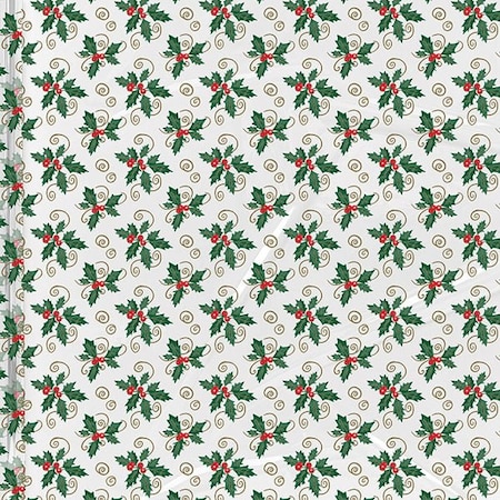 Nashville Wraps Holiday Holly Cello Roll, 40 inx100' CR40HH