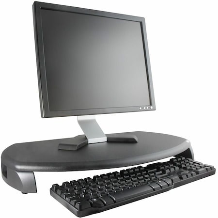 Kantek CRTLCD Stand with Keyboard Storage, Black KTKMS280B