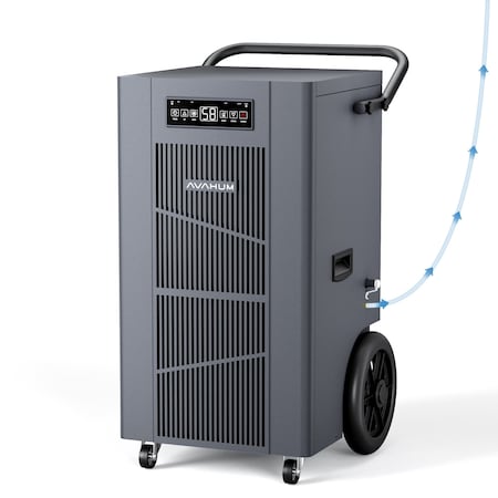 Edendirect 320 pt. 9000 sq. ft. Bucketless Commercial Dehumidifier in. Black with Pump, Automatic Defrost ZR-CFT320P