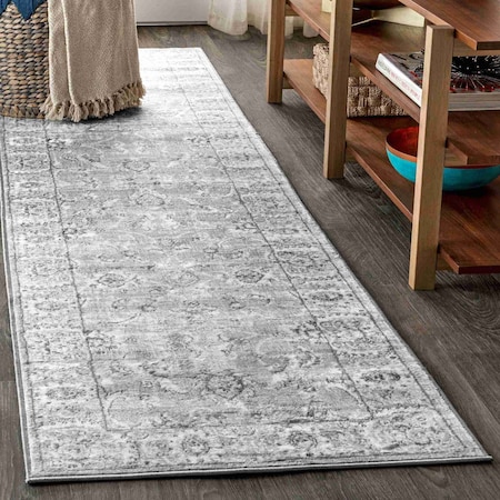 Jonathan Y Modern Persian Vintage Light Grey 2 ft. x 8 ft. Runner Rug MDP107B-28