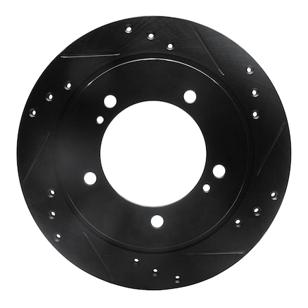 Dynamic Friction Co DFC Brake Rotor - Drilled and Slotted - Black 633-47060R