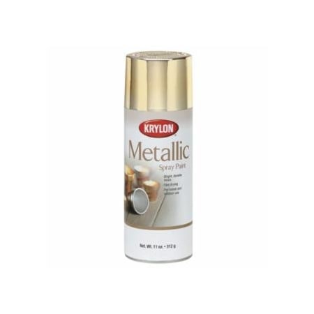 Krylon Industrial Metallic Paint, 11 oz Fill, Aerosol Can, Bright Gold, 6PK 425-K01701A77