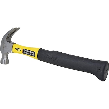 Stanley Nailing Hammer, 7 oz Head, Curved Claw Head, HCS Head, 12 in OAL STHT51346