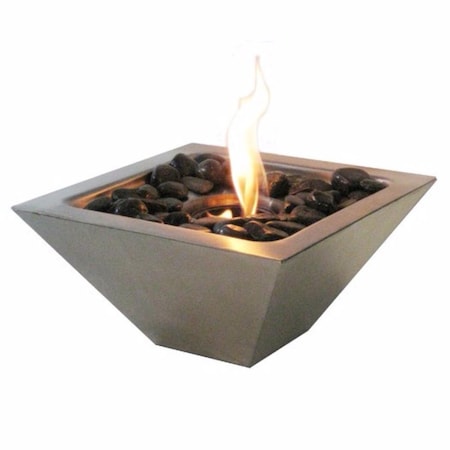 Designs-Done-Right Empire Indoor Outdoor Fireplace with Polished Black Rocks DE193933
