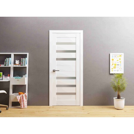 Sartodoors Solid French Door White Solid Core Modern Interior QUADRO4266ID-WS-18