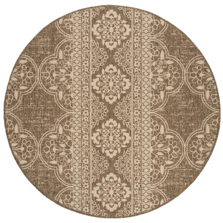 Safavieh 6 ft. 7 in. x 6 ft. 7 in. Linden 100 Bohemian Round Area RugCream & Beige LND174A-6R