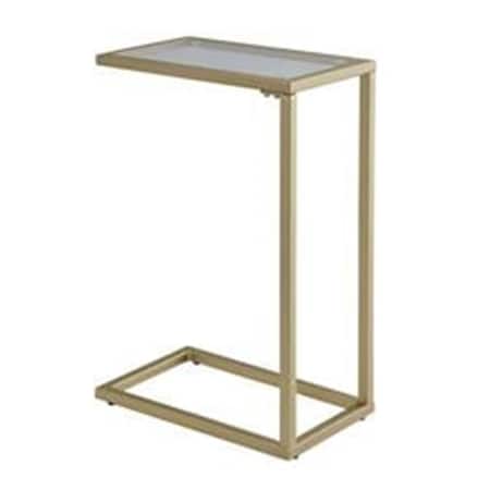 Guest Room Aggie Glass Top Accent Table - Gold - 25.3 x 10 x 16 in. GU1528469