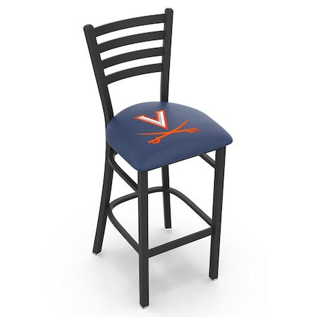 Holland Bar Stool Co 25" Blk Wrinkle Virginia Stationary Counter Stool, Ladder Back L00425Vrgnia