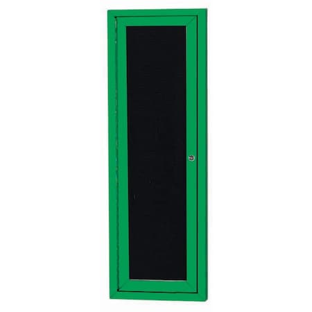 Aarco Enclosed Letter Board Directory w/ Powder Coated Green Aluminum Frame, 36''Hx12''W, 1 Door ADC3612G