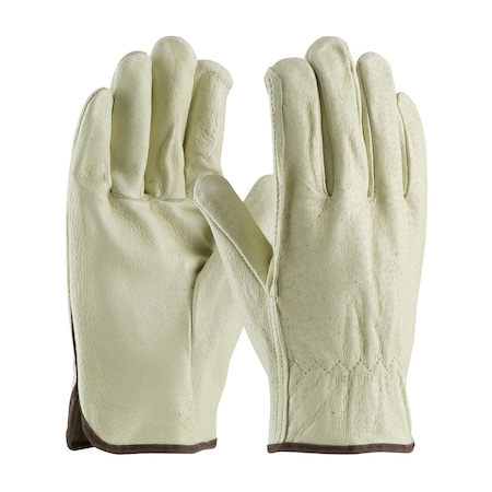 Pip Superior Grade Top Grain Pigskin Leather Drivers Glove, Straight Thumb, 12PK 70-318/M
