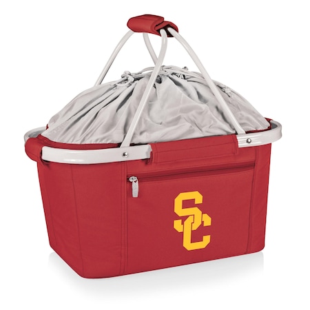 Picnic Time Family Of Brands NCAA USC Trojans Metro Shopping Basket - Insulated Picnic Basket 645-00-100-094-0
