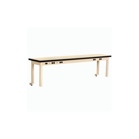 Tennsco Riser With Power Center Plastic Top 72inch Long Sand TWI-72-NE-SND