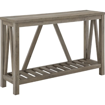 Walker Edison Furniture 52 in. Modern Farmhouse Entryway Table, Grey Wash AF52AFTGW