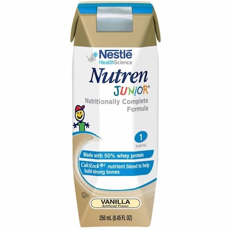 Nutren Pediatric Oral Supplement Junior Vanilla Flavor 8.45 oz. Tetra Prisma Liquid Whey Protein, 24PK 00798716160629