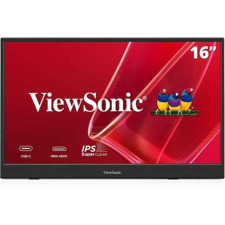 Viewsonic 15.6IN PORTABLE 1080P IPS MONITOR WITH USB C AND MINI-HDMI. VA1653