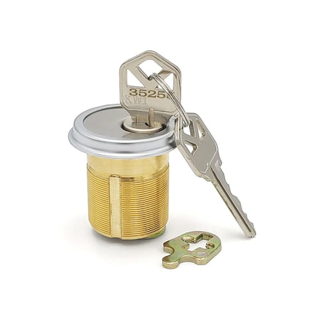 Ecs Hardware Durable Premium Mortise Cylinder, 1-1/2 in 26D Satin Chrome KW1 ECSH-MC04-26D-KW1