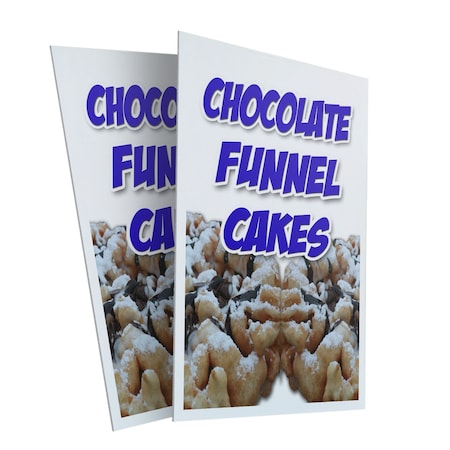 Signmission Chocolate Funnel Cakes, Plastic Signs Only 24 Inch x 36 Inch, Corrugated Plastic, 2PK CSB-2436-2PACK-Chocolate Funnel Cakes