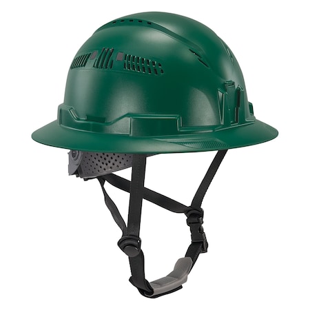 Ergodyne Green Full Brim Safety Helmet, Type 2, Class C 8964