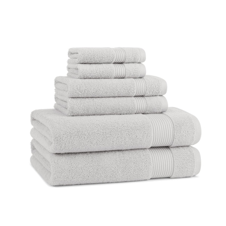 Arkwright Home Host & Home 6pc Bath Towel Set Light Grey - 6 Piece Set P-BSET-HH-LGY