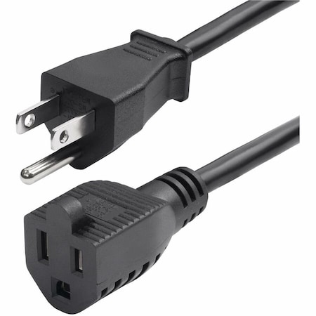 Startech.Com 10ft 3m Power Extension Cord, NEMA 5-15P to NEMA 5-15R AC Power Cable, 10A 125V, 18AWG, 231A-8A00-POWER-CORD