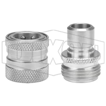 Dixon The Right Connection Unvalved Garden Hose Quick-Connect Assembly, 303 SS, Domestic 500QCKSS