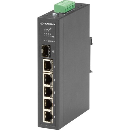 Black Box 6P Fast Eth Ind Sw Poe+ LPH3061A