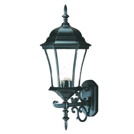 Homeroots Matte Black Ornamental Carousel Lantern Wall Light 398380