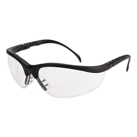 Mcr Safety Safety Glasses, Anti-Scratch, Clear Lens, Black Matte Frame, Half-Frame, 12 PK KD110