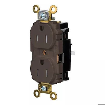 Hubbell Wiring Device-Kellems Straight Blade Receptacle, 5-15R, 15 A, 125V AC, 2 Pole, 3 Wire, Surface Mount, Grounded HBL5262STTR