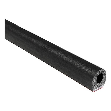 Trim Lok Inc D-Shaped Seal, Black, 500 ft L X105BTSINGLE-500