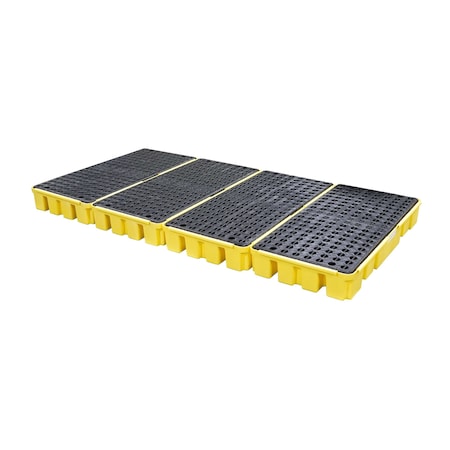 Enpac Spill Deck, 102 gal Spill Capacity, 8 Drums, 16,000 lb Load Capacity, High Density Polyethylene 5110-YE