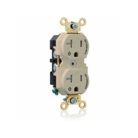 Leviton Plugs&Rcptcls, 20A, 125VAC, Ivory, Nylon, PK1 5362-2PI