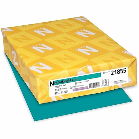 Neenah Paper ASTROBRITE, COLOR CARDSTOCK, 65 LB, 8.5 X 11, TERRESTRIAL TEAL, 250PK 21855
