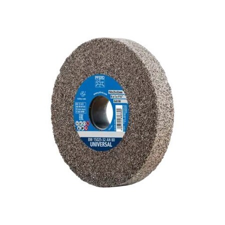 Pferd PFERD Vitrified Bench Wheel, UNIVERSAL, 6" x 1 x 1-1/4, 80 Grit, Aluminum Oxide 61747