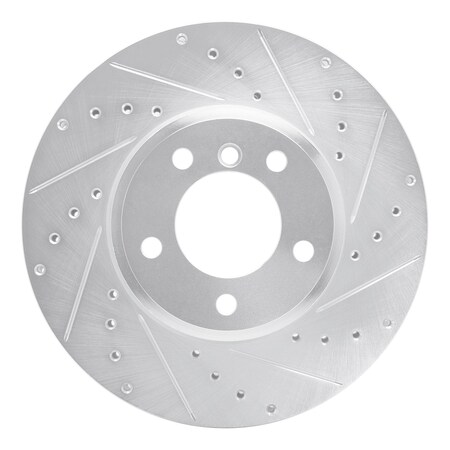 Dynamic Friction Co DFC Brake Rotor - Drilled and Slotted - Silver 631-31062R