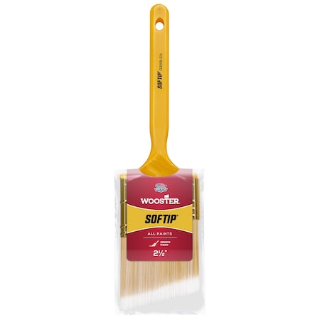 Wooster 2-1/2" Angle Sash Soft, Nylon/Polyester Bristle, Paint Brush, Plastic Handle Q3208-2 1/2