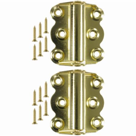 Hampton Products-Wright 2.75 in. Self-Closing Hinges, Brass 216937